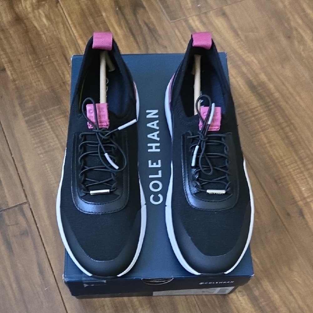 Cole Haan Black Sneakers with Pink Highlights